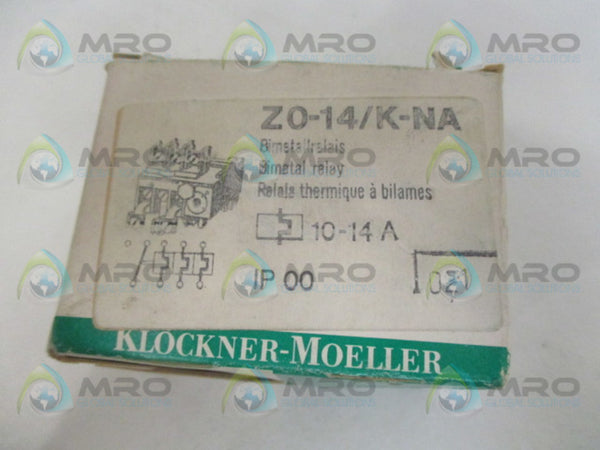 KLOCKNER MOELLER Z0-14/K-NA BIMETAL RELAY 10-14A NSMP