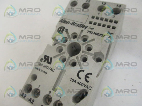ALLEN BRADLEY 700-HN202 SER. A RELAY SOCKET UNMP