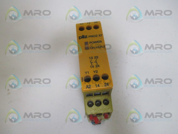 PILZ PNOZX724VACDC2n/o 774059 SAFETY RELAY (AS PICTURED) UNMP