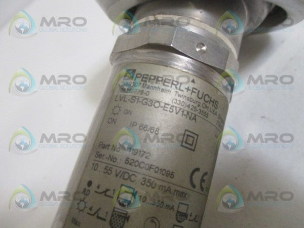 PEPPERL+FUCHS LVL-S1-G3O-E5V1-NA SENSOR 119172 UNMP
