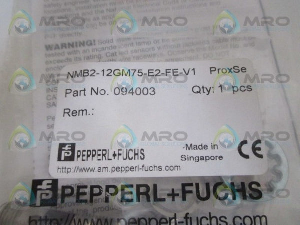PEPPERL+FUCHS NMB2-12GM75-E2-FE-V1 PROXIMITY SWITCH 094003 NSMP