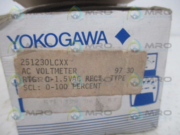 YOKOGAWA 251230LCXX PANEL METER 0-100% AC VM NSMP
