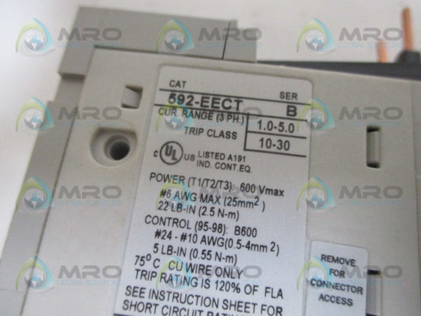 ALLEN BRADLEY 592-EECT SER. B OVERLOAD RELAY UNMP