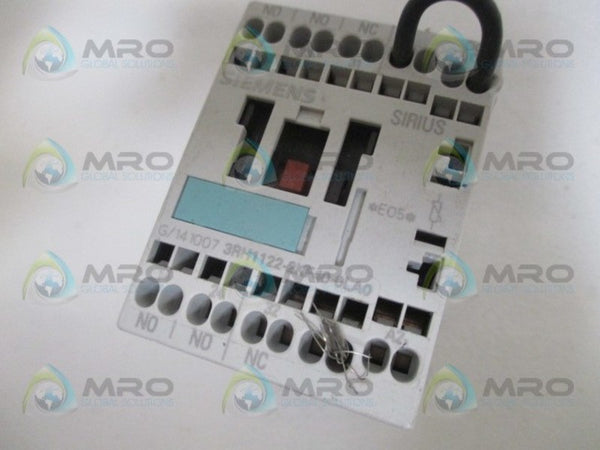SIEMEMNS 3RH1122-2KF40-0LA0 CONTROL RELAY (AS PICTURED) UNMP