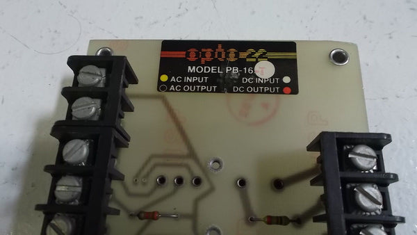 OPTO 22 MODULE RACK TERMINAL STRIP PB-16-T UNMP