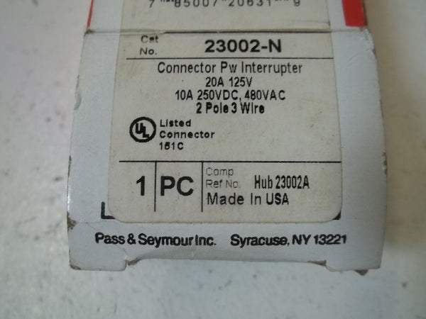 PASS & SEYMOUR 23002-N CONNECTOR POWER INTERRUPTER UNMP