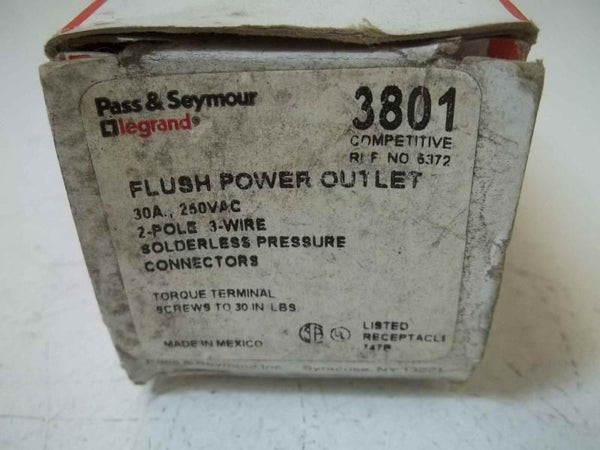 PASS & SEYMOUR 3801 FLUSH POWER OUTLET NSMP