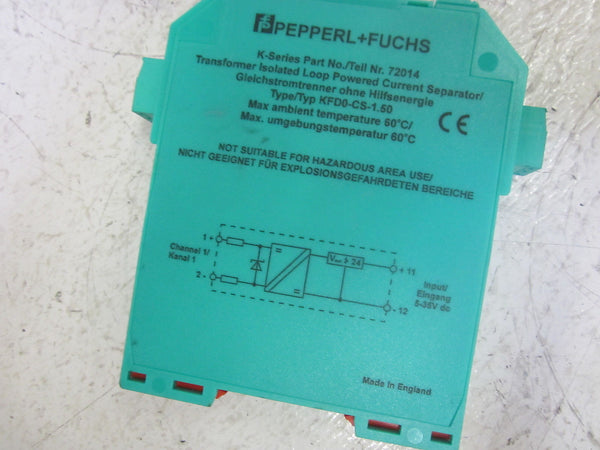 PEPPERL+FUCHS KFD0-CS-1.50 REPEATER MODULE UNMP