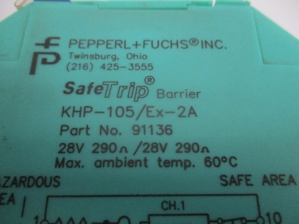PEPPERL+FUCHS KHP-105/EX-2A 91136 28V UNMP