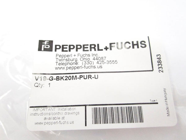 PEPPERL+FUCHS V19-G-BK20M-PUR-U NSMP