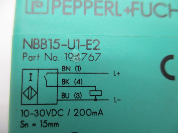 PEPPERL+FUCHS NBB15-U1-E2 194767 10-30VDC NSNP