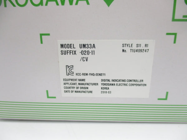 YOKOGAWA ELECTRIC UM33A-020-11/CV 100-240VAC NSMP