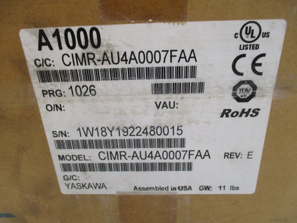 YASKAWA CIMR-AU4A0007FAA 380-480V 8.1/6A NSMP