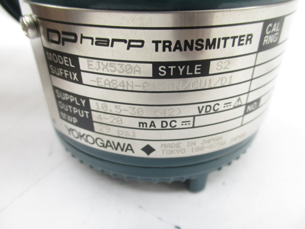 YOKOGAWA EJX530A-EAS4N-012EN/CU1/D1 10.5-30VDC 29PSI NSNP