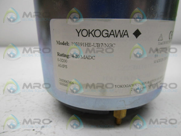 YOKOGAWA 103191HE-UB7/NGC SWITCHBOARD METER NSMP