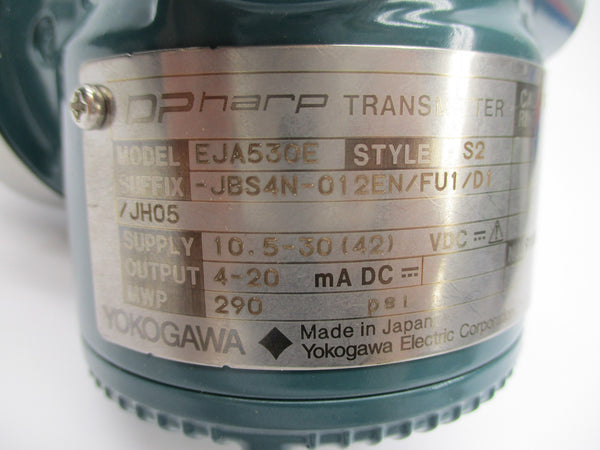 YOKOGAWA EJA530E-JBSN4N-012EN/FU1/D1 NSNP