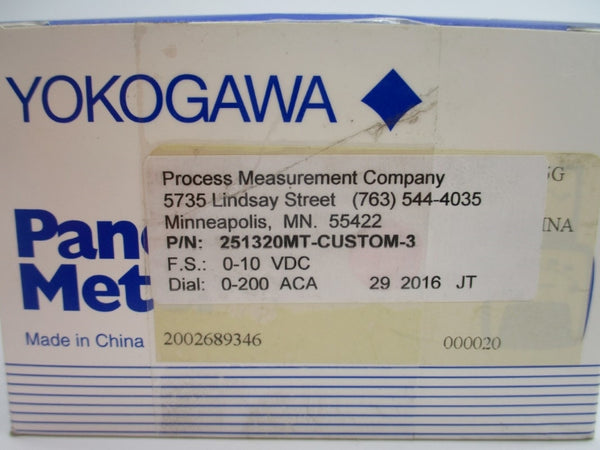 YOKOGAWA 251320MT-CUSTOM-3 0-10VDC 0-200ACA NSMP
