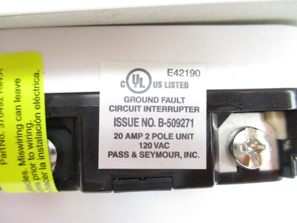 PASS & SEYMOUR B-509271 120VAC 20A NSNP