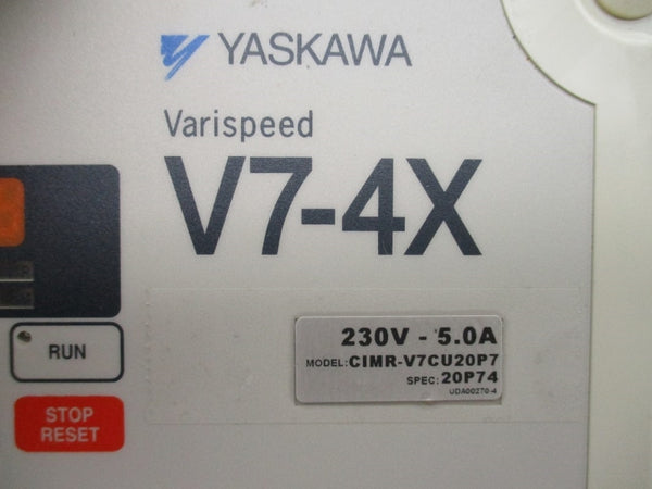 YASKAWA CIMR-V7CU20P7 20P74 230V 5.0A UNMP