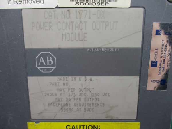 ALLEN BRADLEY 1771-OX 250VAC 2A UNMP