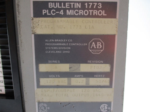ALLEN BRADLEY 1773-L1A SER. A F/W A 120VAC 0.2A (AS PICTURED) NSNP