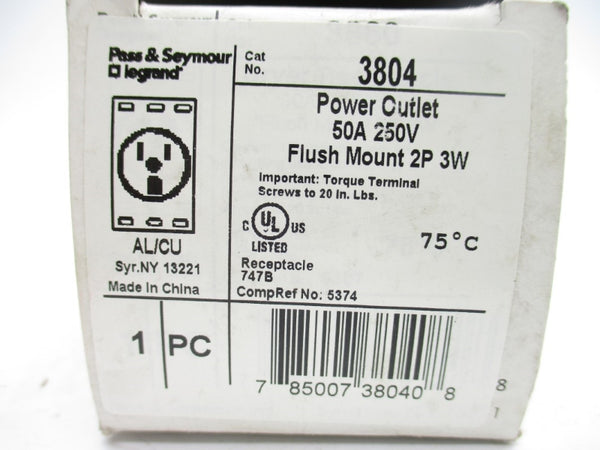 PASS&SEYMOUR LEGRAND 3804 250V 50A NSMP