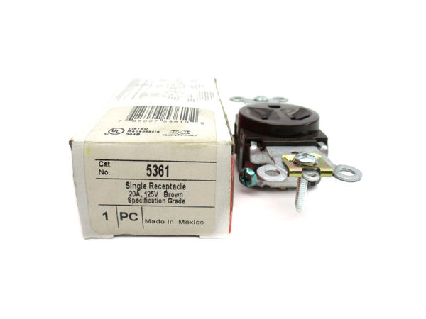 PASS & SEYMOUR 5361 125V 20A (BROWN) NSMP