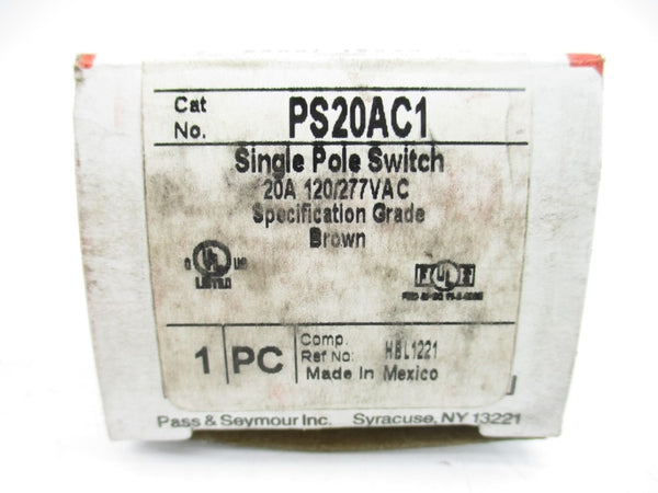 PASS & SEYMOUR PS20AC1 120/277VAC 20A (BROWN) NSMP