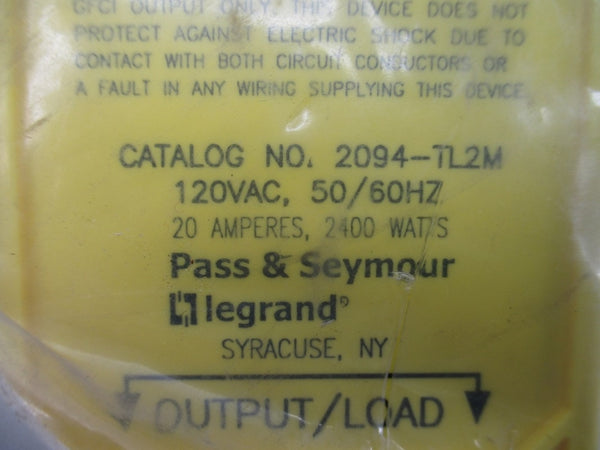 PASS & SEYMOUR 2094-TL2M 120VAC 20A 2' NSMP