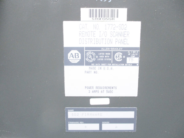 ALLEN BRADLEY 1772-SD2 SER. A F/W 4 UNMP