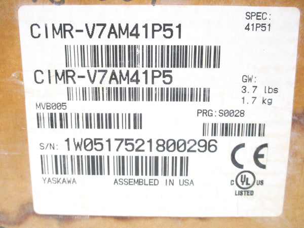 YASKAWA CIMR-V7AM41P51 380-460V 7A NSMP