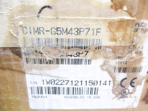 YASKAWA CIMR-G5M43P7 (AS PICTURED) 10.2A 460V NSMP