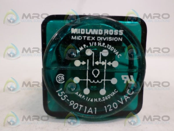 MIDLAND ROSS 155-90T1A1 RELAY 120VAC NSMP
