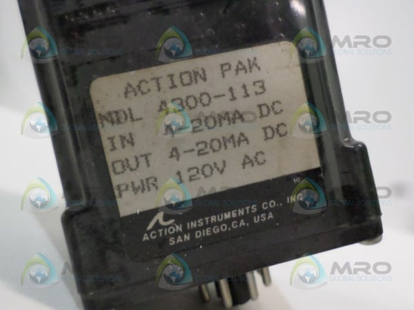 ACTION PAK 4300-113 RELAY 120V UNMP