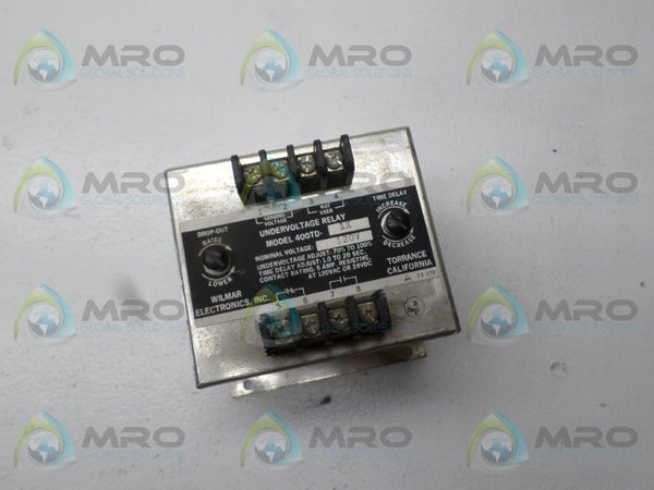 WILMAR 400TD-1X UNDERVOLTAGE RELAY 120V UNMP