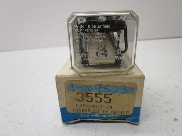 POTTER & BRUMFIELD KUP-14D15-24 RELAY 24VDC NSMP