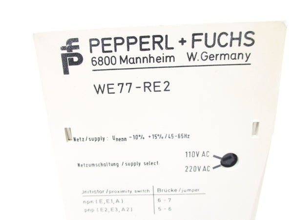 PEPPERL+FUCHS WE77-RE2 11924 110/120VAC NSNP