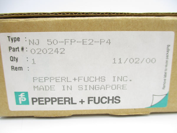 PEPPERL+FUCHS NJ50-FP-E2-P4 020242 NSMP