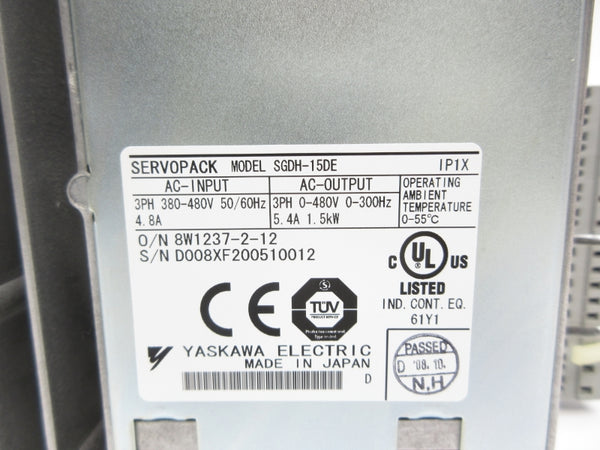 YASKAWA ELECTRIC SGDH-15DE 380-480V 4.8A NSNP