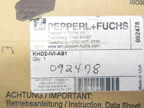 PEPPERL+FUCHS KHD2-IVI-AB1 92478 NSMP
