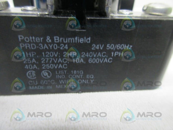 POTTER & BRUMFIELD PRD-3AY0-24 RELAY NSMP
