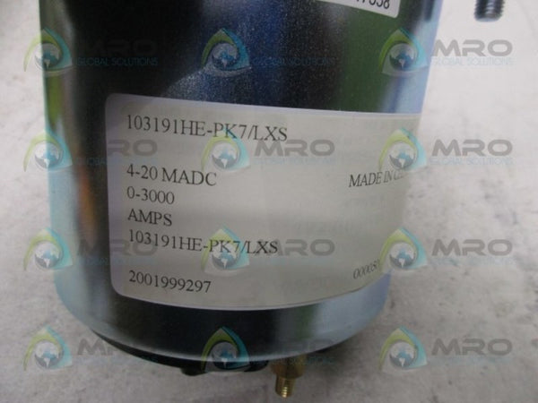 YOKOGAWA 103191HE-PK7/LXS METER AMPS 0-3000 NSMP