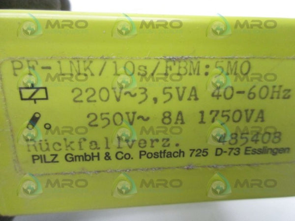PILZ PF-1NK/10S/FBM:5MO SAFETY RELAY UNMP