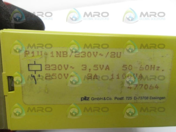 PILZ P1U-1NB/230V/2U SAFETY RELAY UNMP