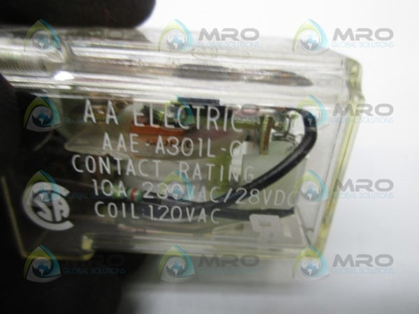AA ELECTRIC AAE-A301L-0 RELAY UNMP