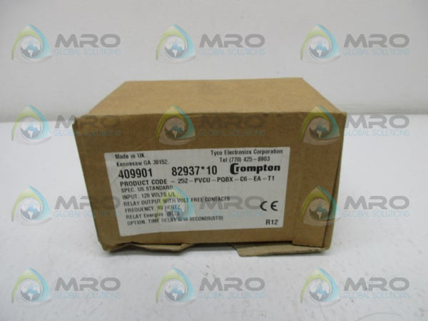 CROMPTON 252-PVCU-PQBX-C6-EA-T1 POWER TRIP RELAY NSMP
