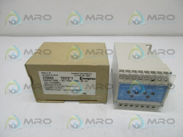 CROMPTON 252-PVEU-PQBX-C6-EC POWER TRIP RELAY NSMP