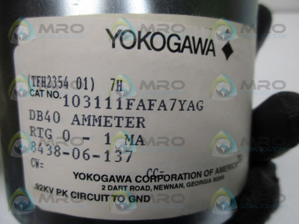 YOKOGAWA 103111FAFA7YAG AMMETER NSMP