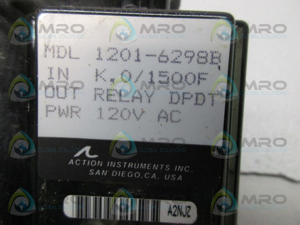 ACTION INSTRUMENTS MDL1201-6298B RELAY 120VAC NSMP