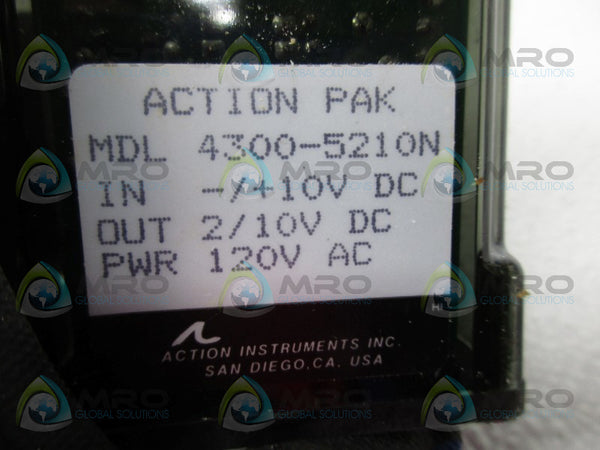 ACTION INSTRUMENTS MDL4300-5210N RELAY NSMP